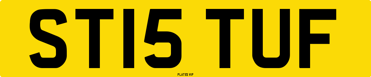 ST15 TUF Number Plate