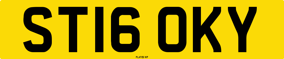 ST16 OKY Number Plate