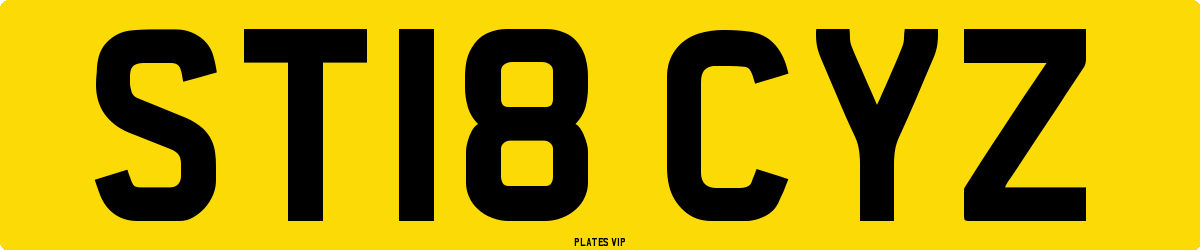 ST18 CYZ Number Plate