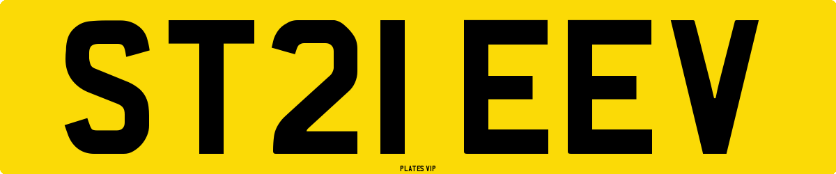 ST21 EEV Number Plate