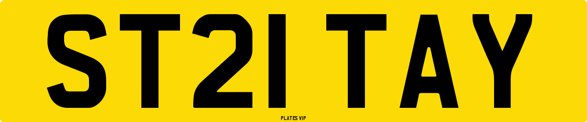 ST21 TAY Number Plate