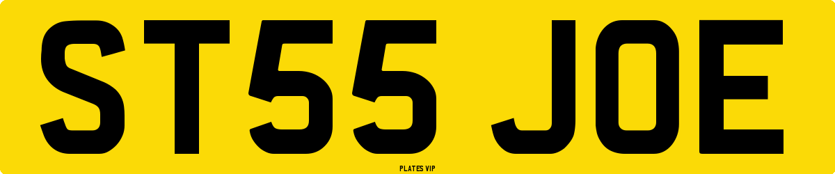 ST55 JOE Number Plate
