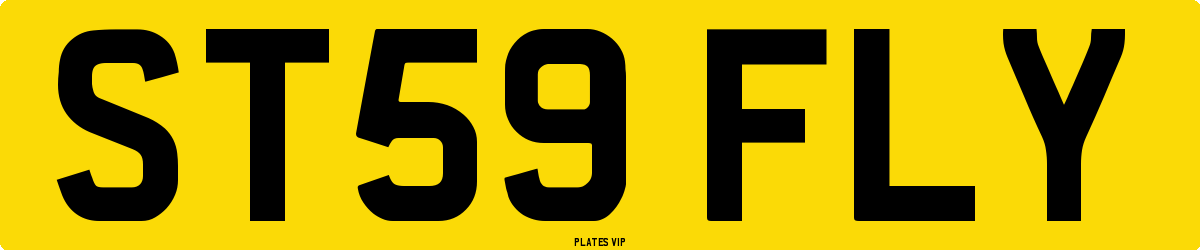 ST59 FLY Number Plate