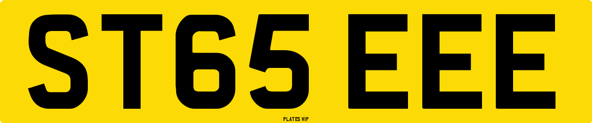 ST65 EEE Number Plate