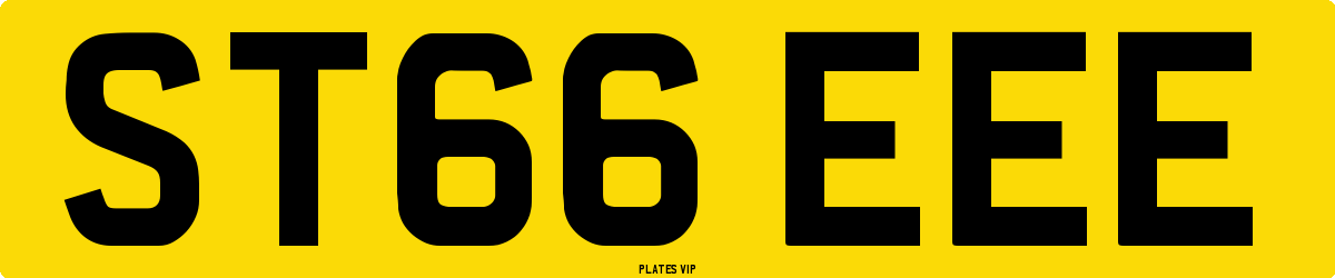 ST66 EEE Number Plate