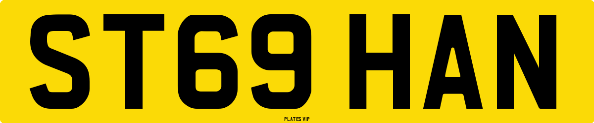 ST69 HAN Number Plate