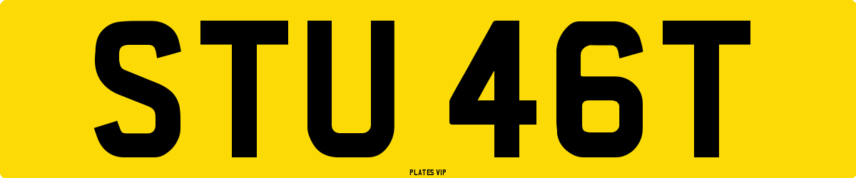 STU 46T Number Plate