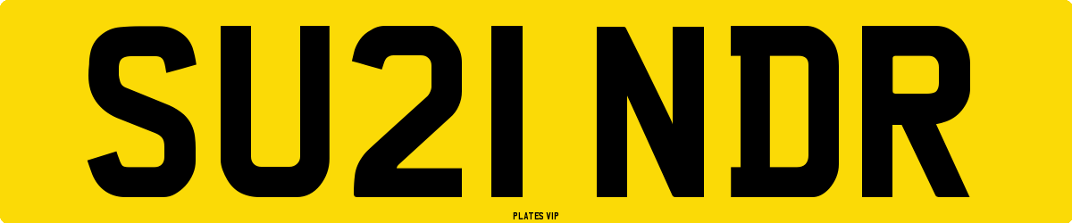 SU21 NDR Number Plate
