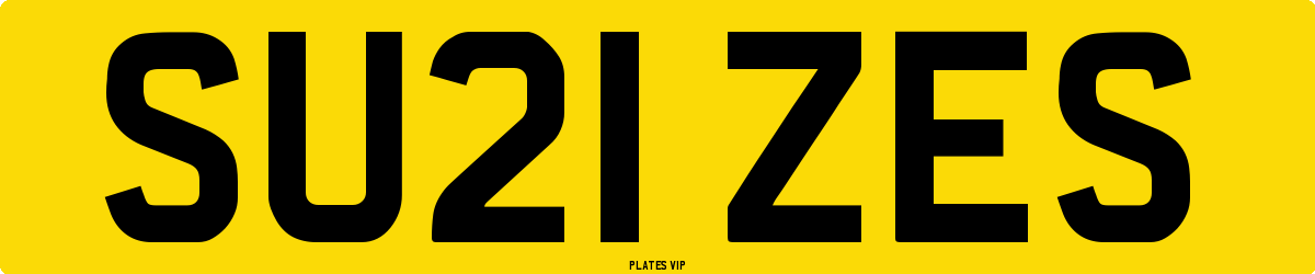 SU21 ZES Number Plate