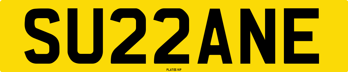 SU22ANE Number Plate