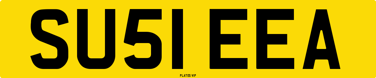 SU51 EEA Number Plate
