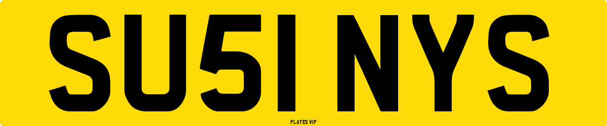 SU51 NYS Number Plate