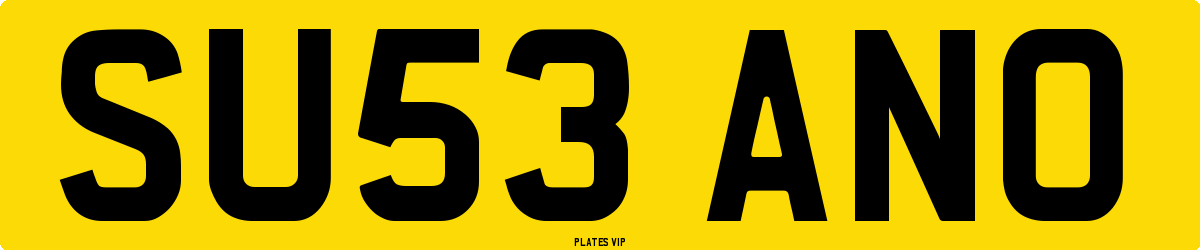 SU53 ANO Number Plate