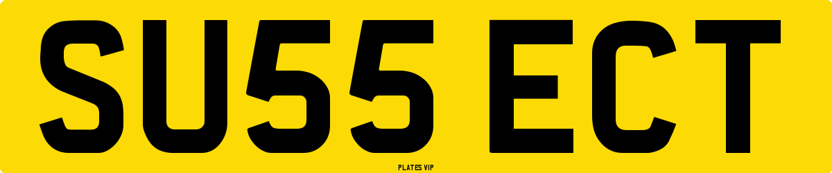 SU55 ECT Number Plate