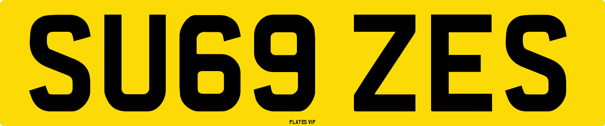 SU69 ZES Number Plate