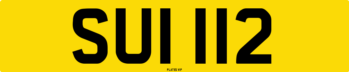 SUI 112 Number Plate