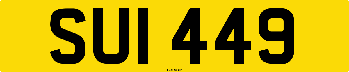 SUI 449 Number Plate