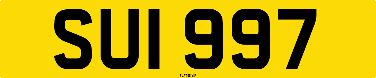 SUI 997 Number Plate