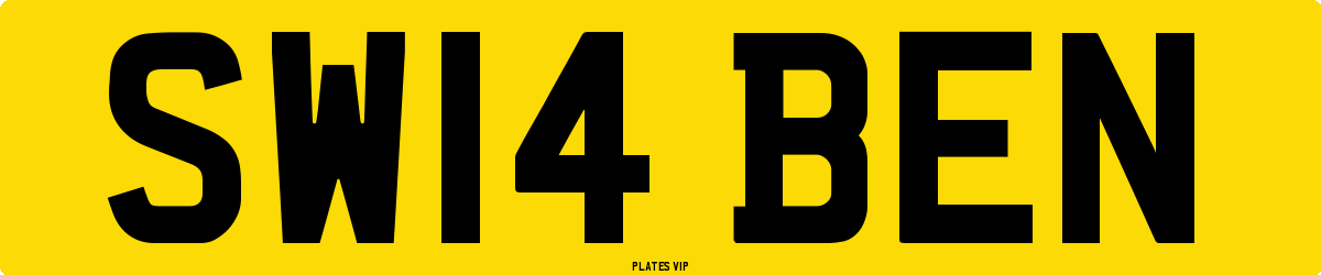 SW14 BEN Number Plate