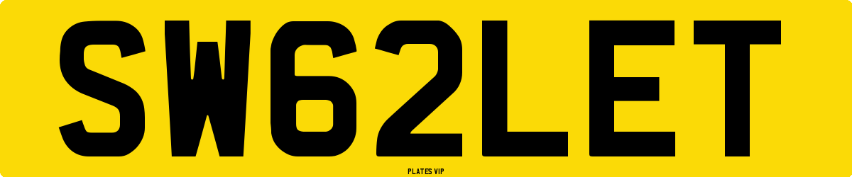 SW62LET Number Plate