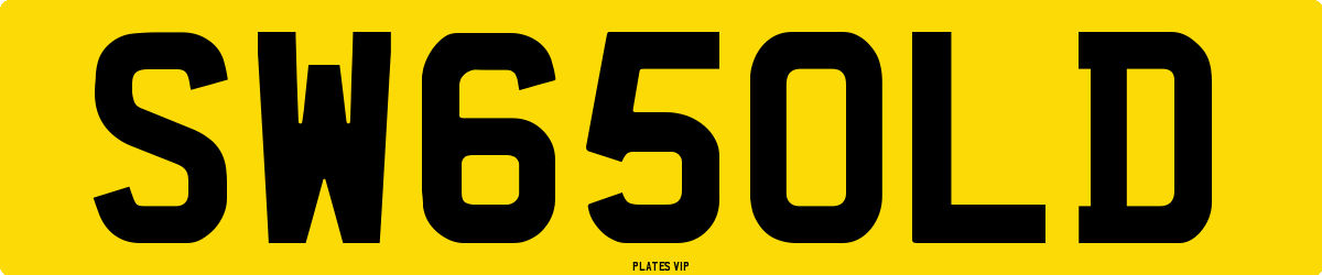 SW65OLD Number Plate