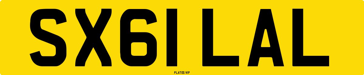 SX61 LAL Number Plate