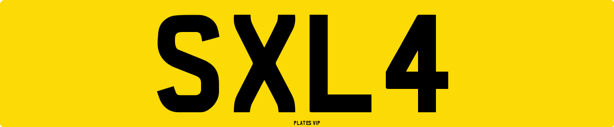 SXL4 Number Plate