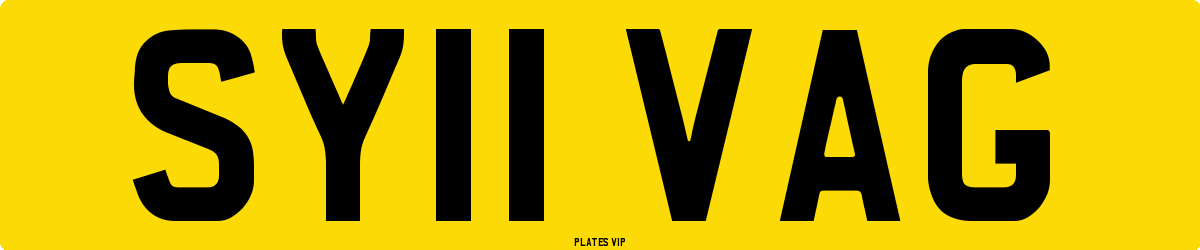 SY11 VAG Number Plate