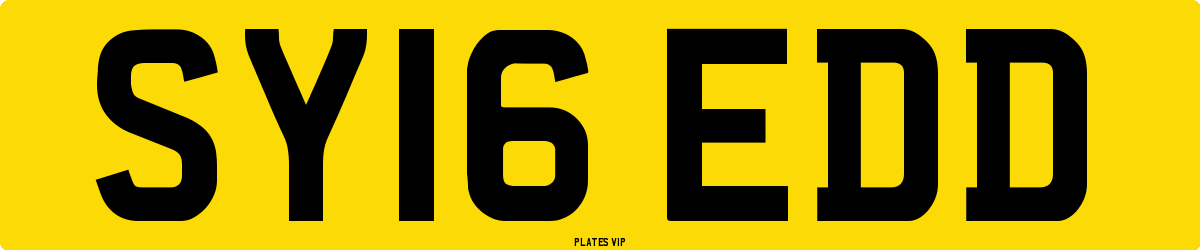SY16 EDD Number Plate