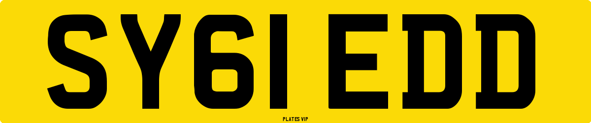 SY61 EDD Number Plate