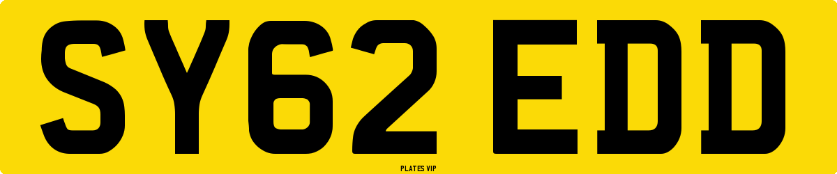 SY62 EDD Number Plate