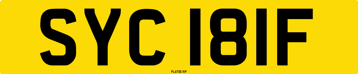 SYC 181F Number Plate