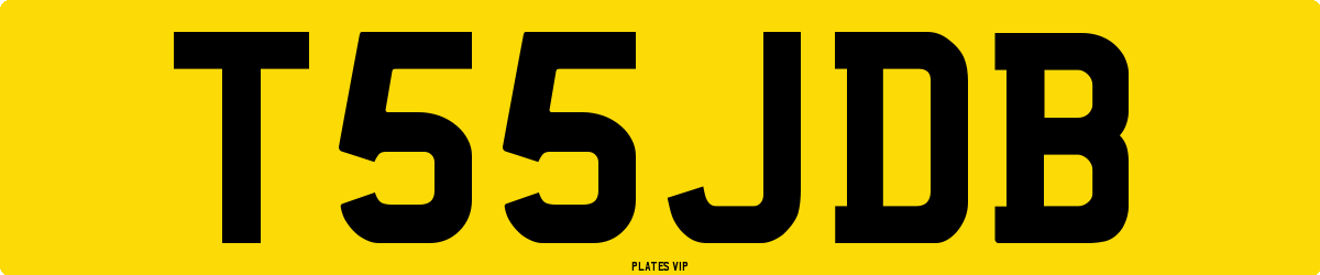 T 55 JDB Number Plate