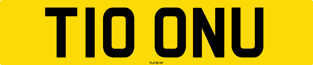 T10 ONU Number Plate