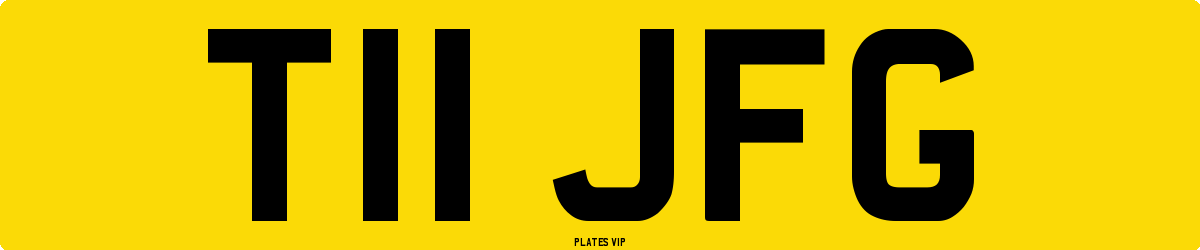 T11 JFG Number Plate
