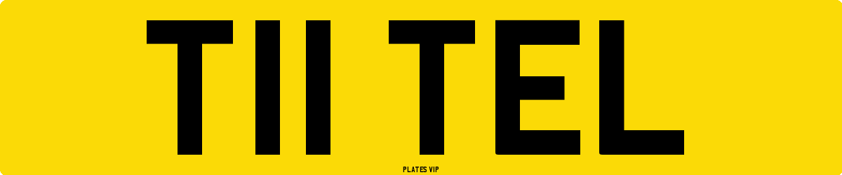 T11 TEL Number Plate