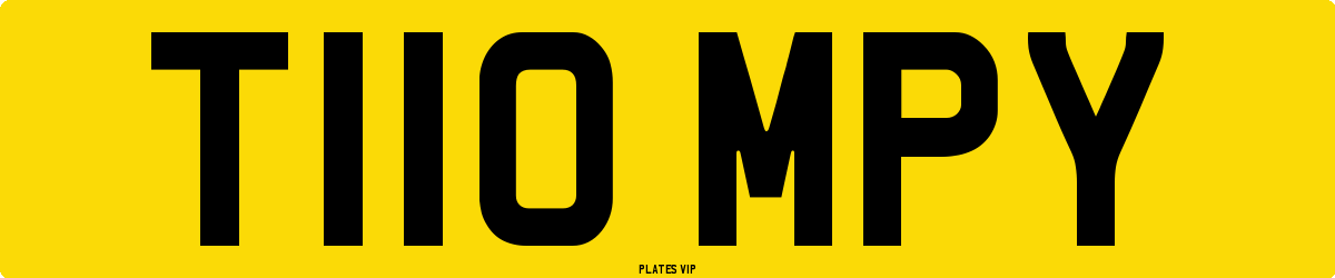 T110 MPY Number Plate