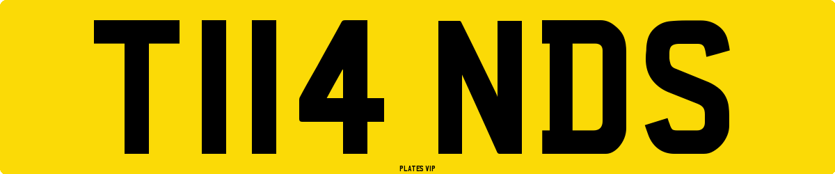 T114 NDS Number Plate