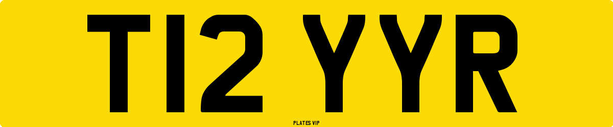 T12 YYR Number Plate