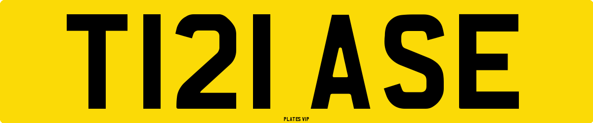 T121 ASE Number Plate