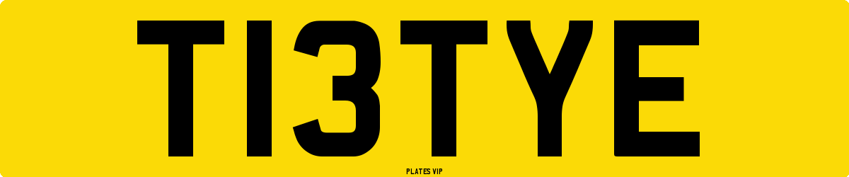 T13TYE Number Plate