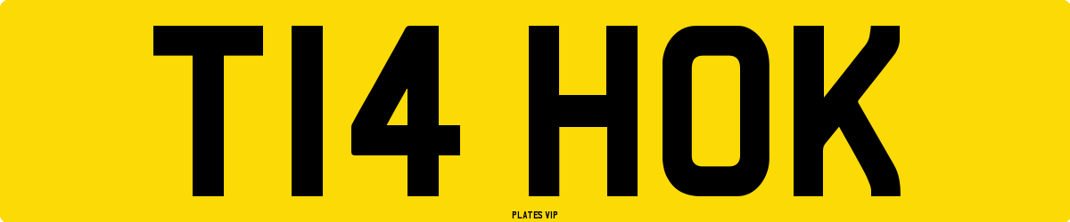 T14 HOK Number Plate