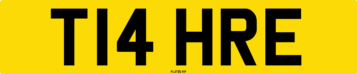 T14 HRE Number Plate