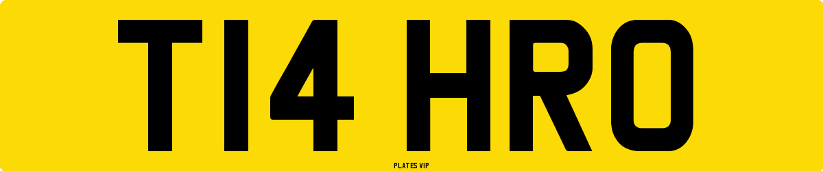 T14 HRO Number Plate