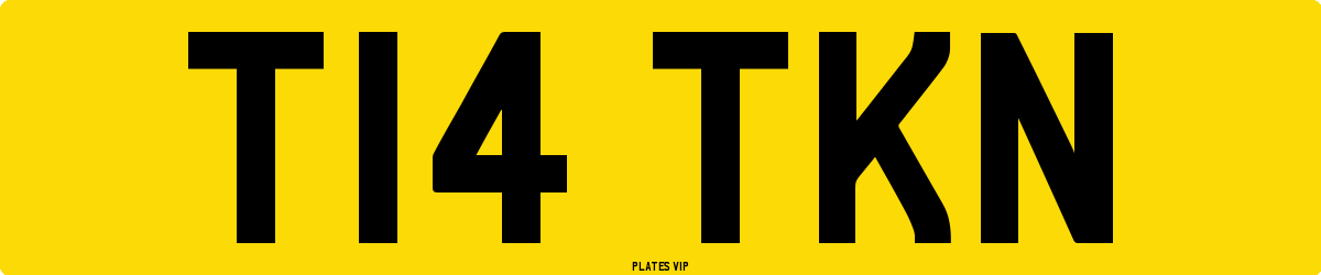 T14 TKN Number Plate