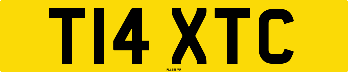 T14 XTC Number Plate