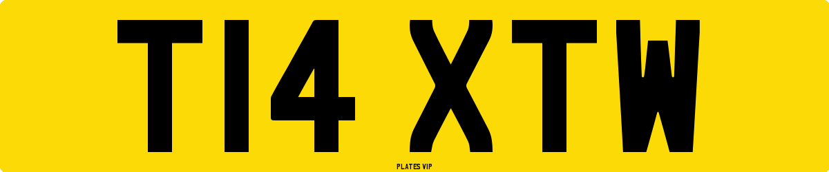T14 XTW Number Plate