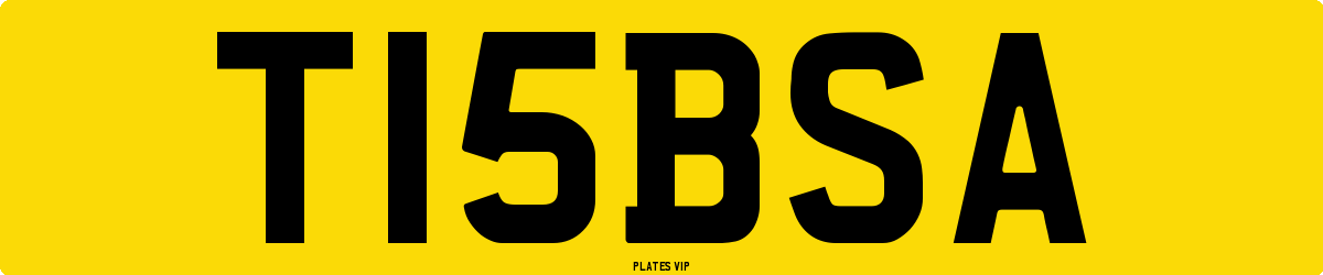 T15BSA Number Plate