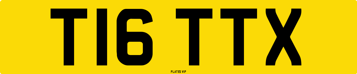 T16 TTX Number Plate