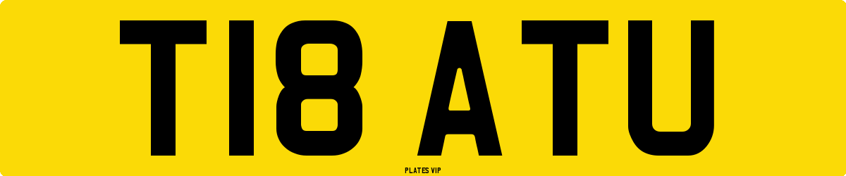 T18 ATU Number Plate